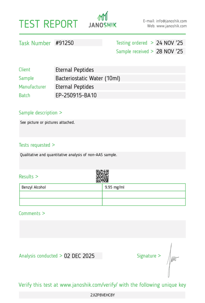 Lab Tests 7 Bacteriostatic Water Test-Report-91250